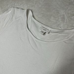Christian Siriano for J Jill Womens Large White High Low‎ 3/4 Length Shirt